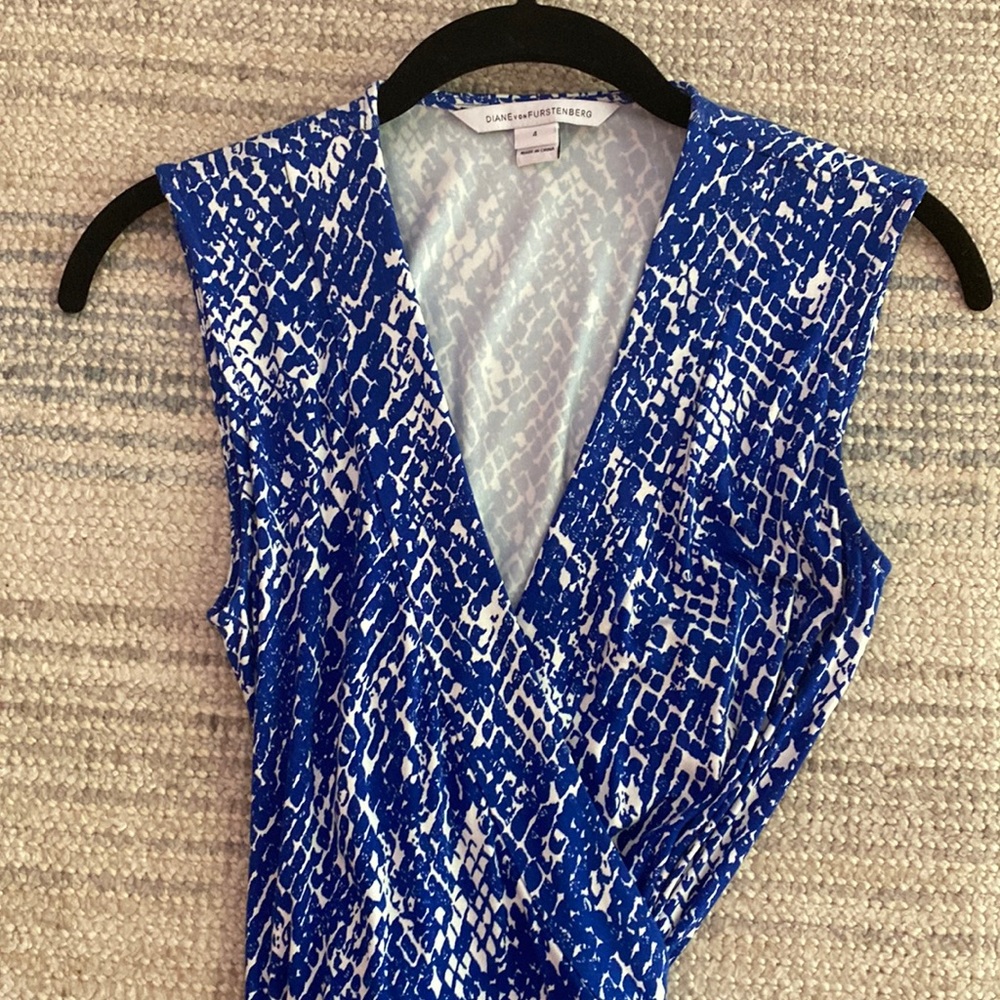 DVF a sleeveless wrap dress